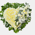 Corona corazón blanco - Florería San Ignacio