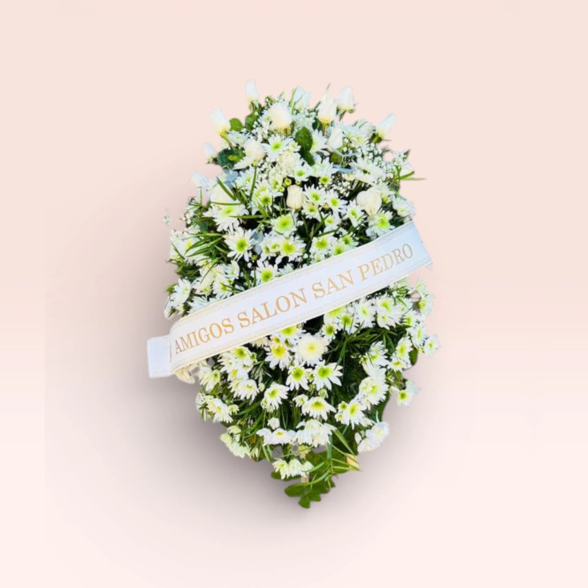 Corona tradicional blanca 1 - Florería San Ignacio